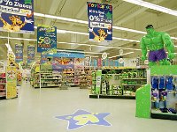 Toys r us Cologne 02  Projecting the Toys 'r' us logo with the running light effect